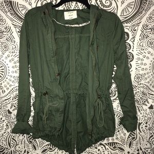 green trench jacket